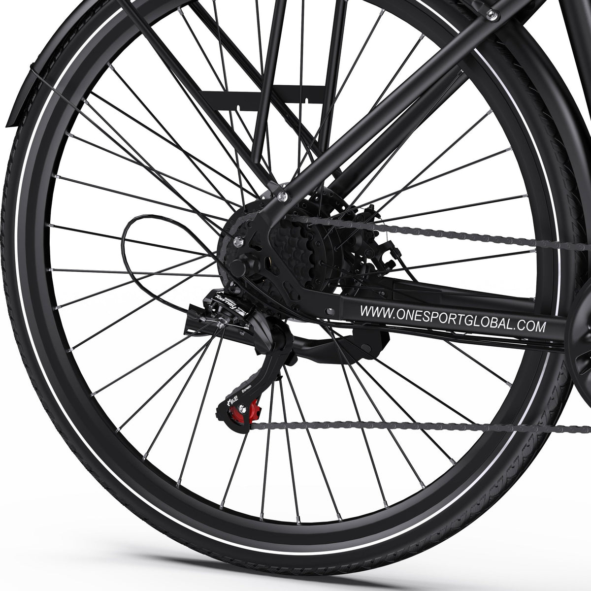 Cambio e catena dell'OneSport OT12 in colore nero