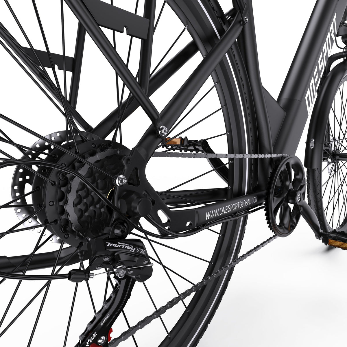 Motore nel mozzo dell'OneSport OT12 in colore nero