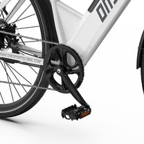 Guarnitura e pedali dell'OneSport OT12 in colore bianco