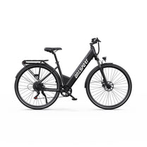 Bici elettrica OneSport OT12 vista dal lato opposto in colore nero