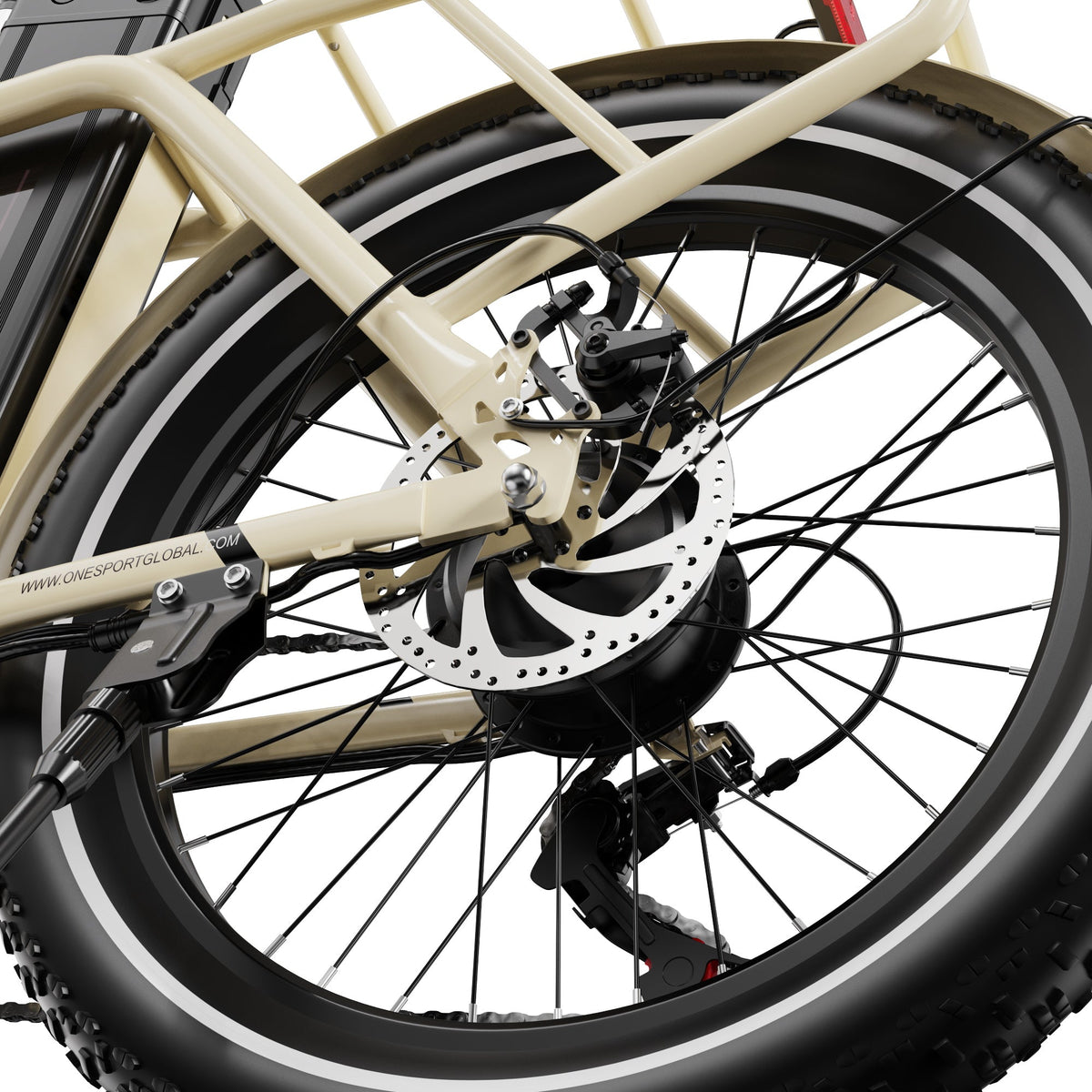 Freno a disco dell'OneSport OT16-2 in colore beige