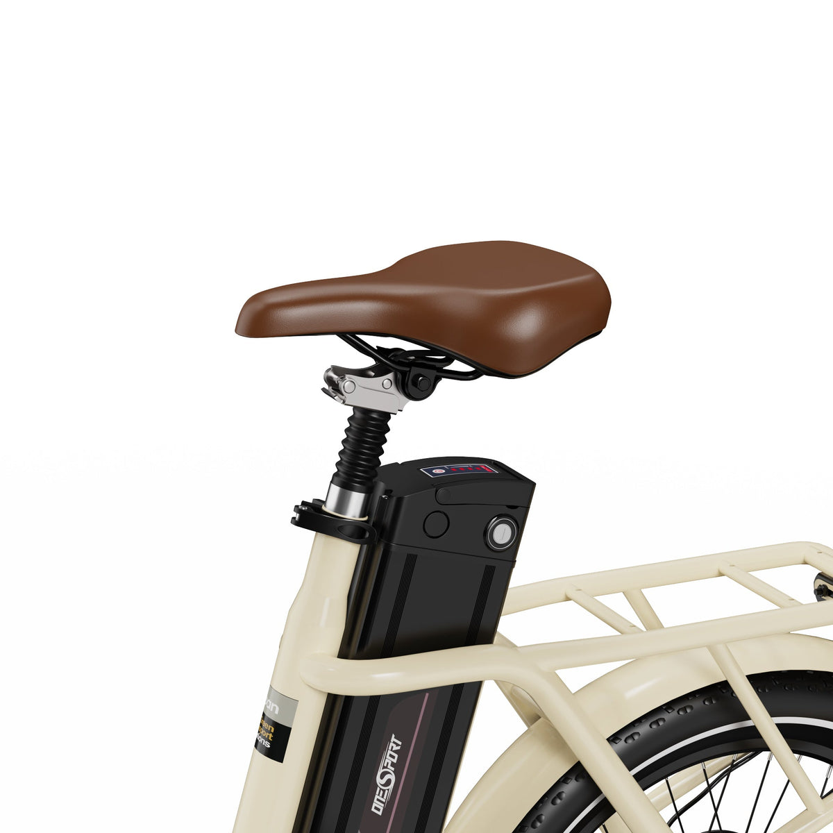Sella dell'OneSport OT16-2 in colore beige in primo piano
