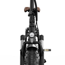 Fat bike elettrica pieghevole OneSport OT16 Max vista da dietro in colore nero