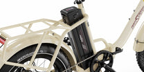 Portapacchi dell'OneSport OT16 Max in vista laterale in colore beige