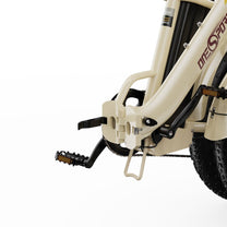 Guarnitura e pedali dell'OneSport OT16 Max in colore beige in primo piano