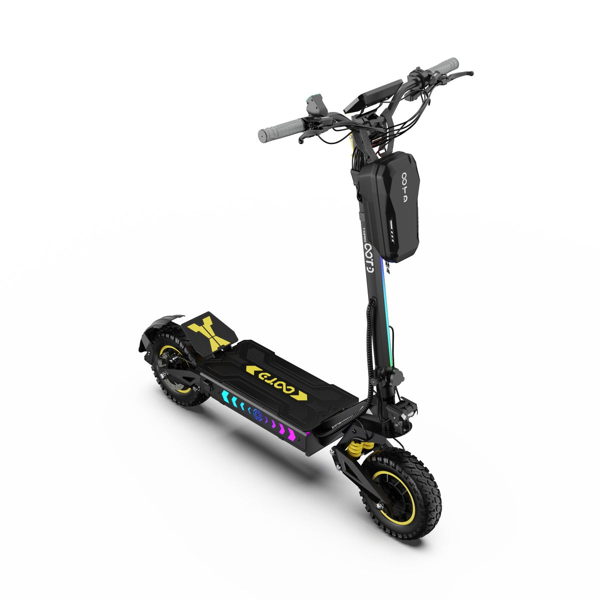 Monopattino elettrico OOTD T10 Pro visto dall'alto in diagonale