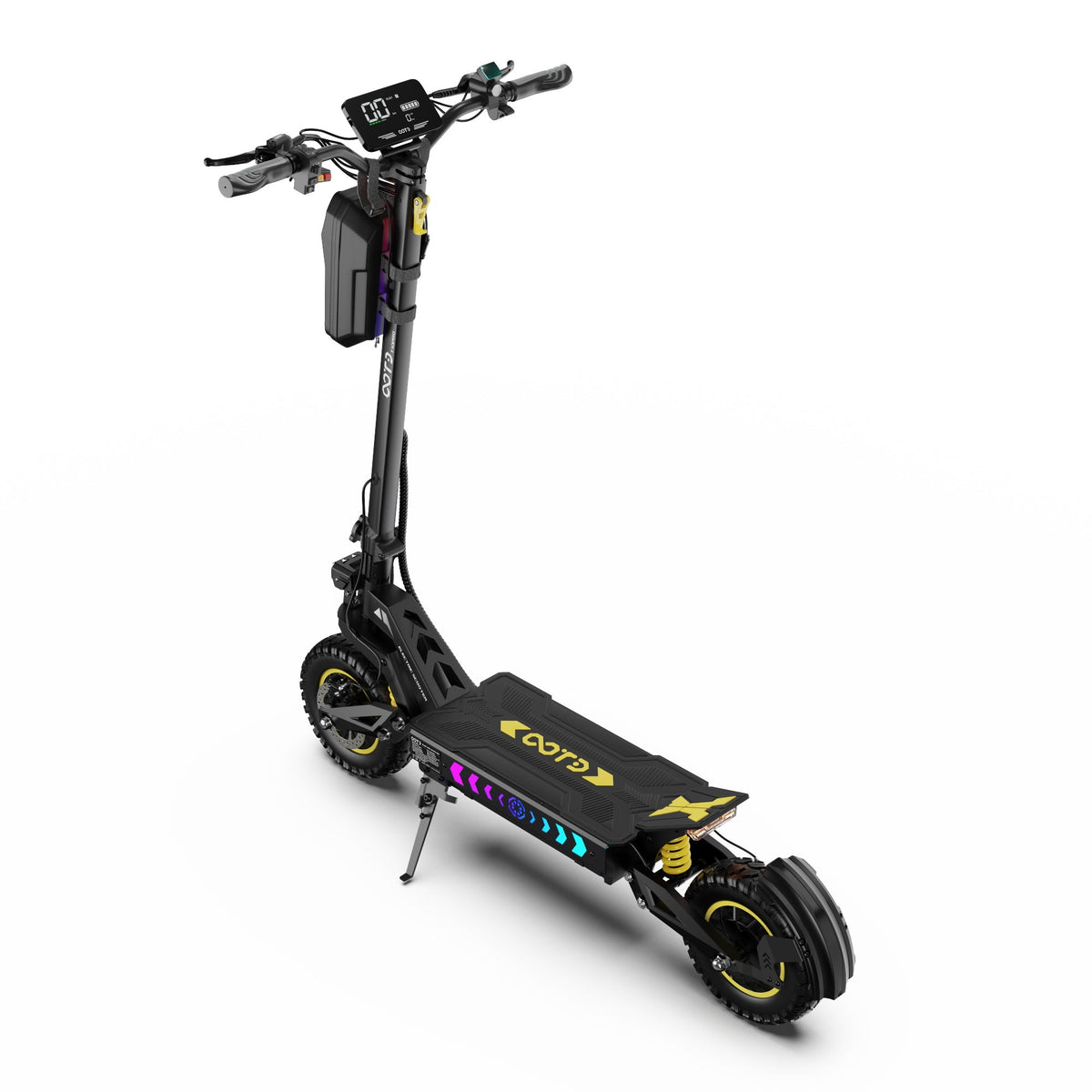 Monopattino elettrico OOTD T10 Pro visto di tre quarti da dietro