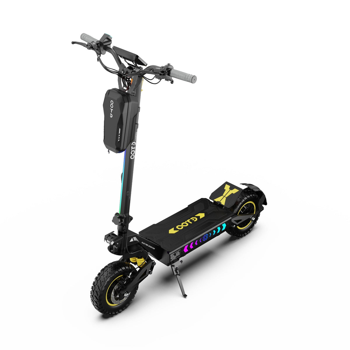 Monopattino elettrico OOTD T10 Pro visto dall'alto in diagonale