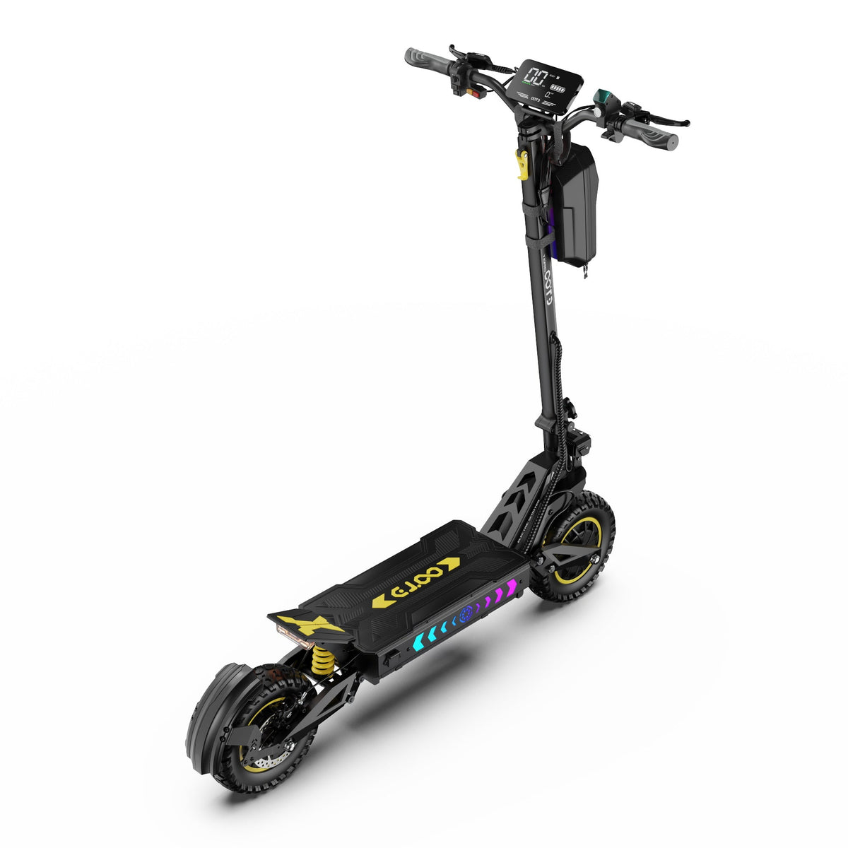 Monopattino elettrico OOTD T10 Pro visto dall'alto in diagonale