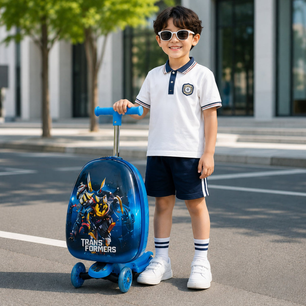 Smart barnsparkcykel med resväska - Åkbar resväska - Wheelyshop