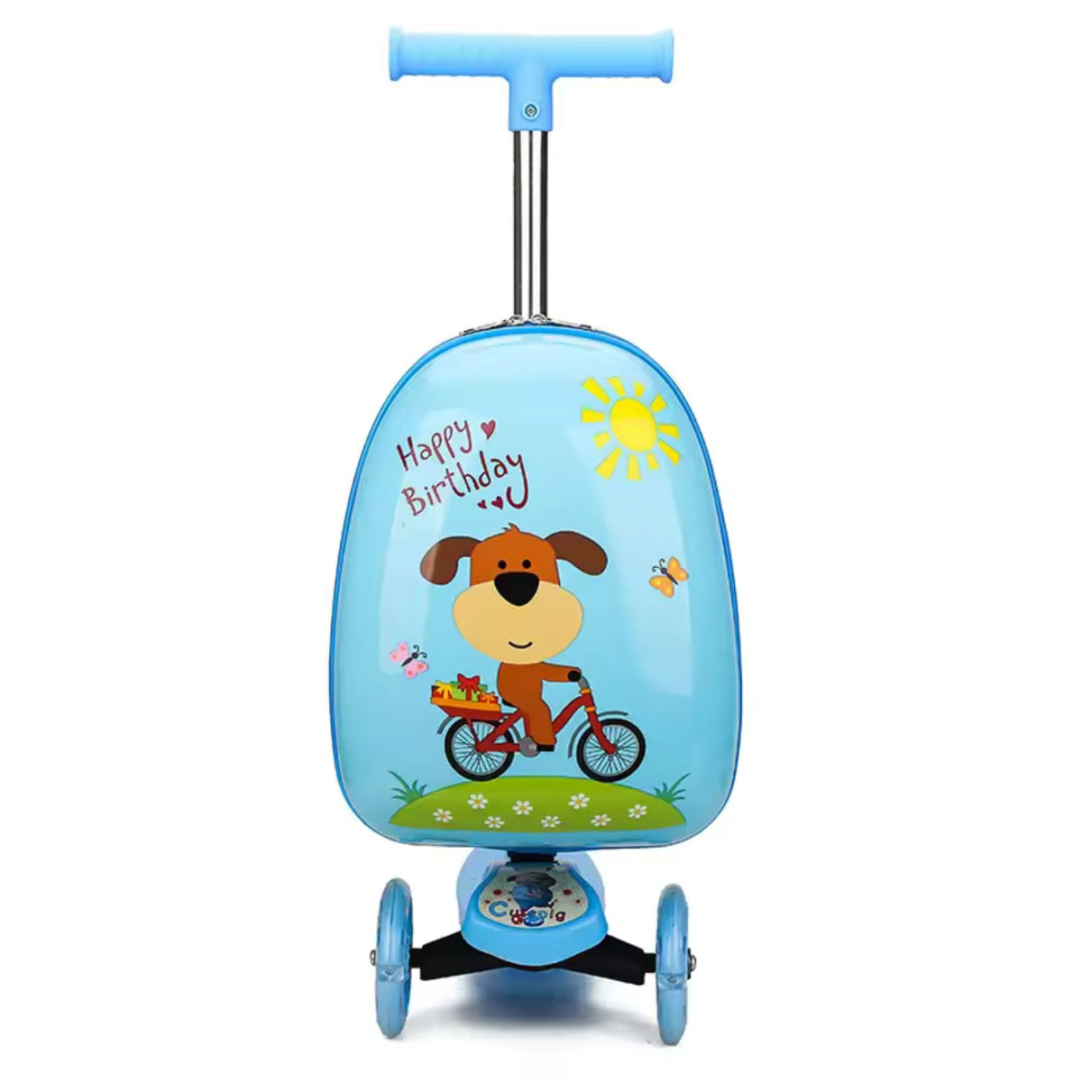 Smart barnsparkcykel med resväska - Åkbar resväska - Wheelyshop