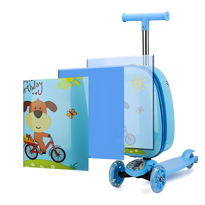 Smart barnsparkcykel med resväska - Åkbar resväska - Wheelyshop