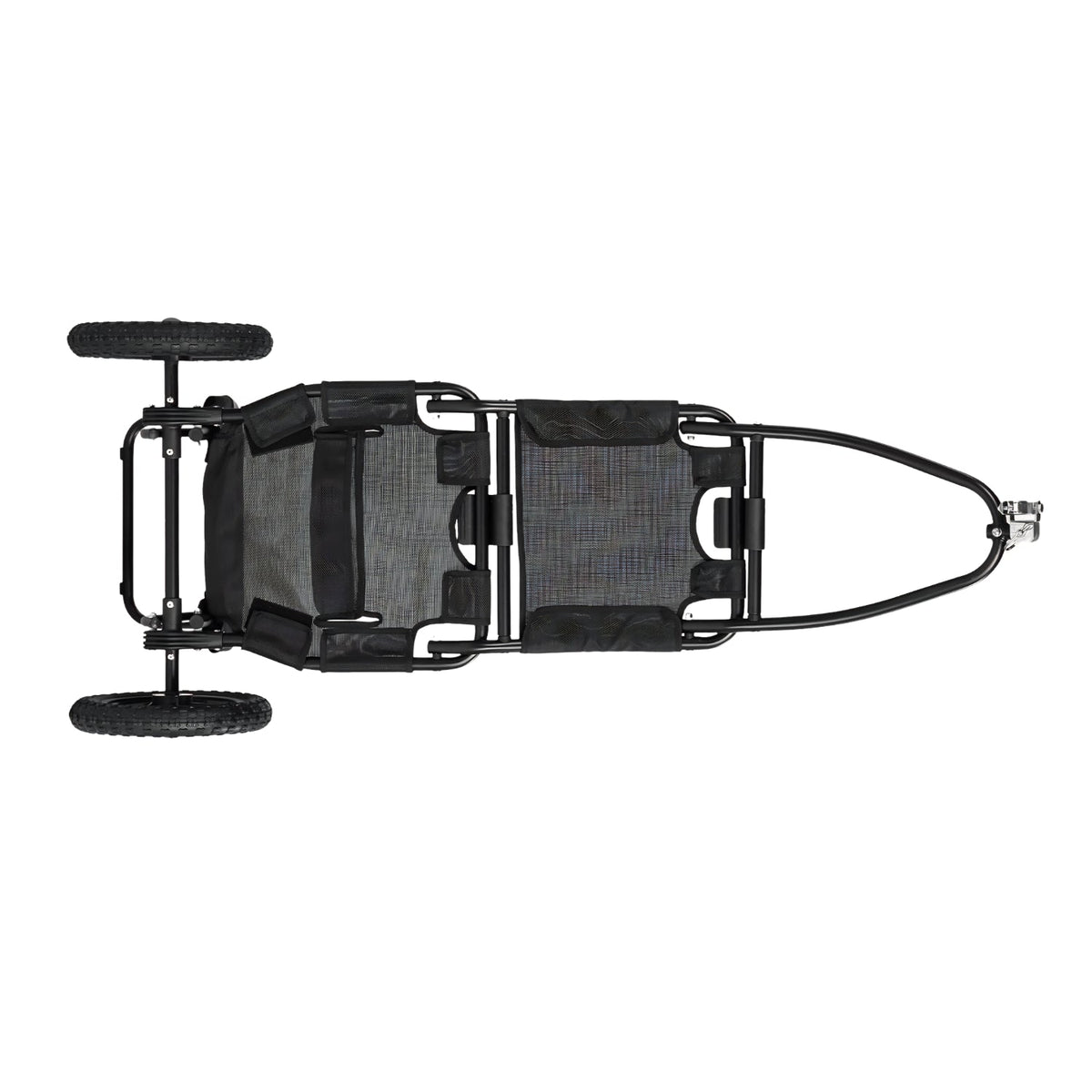 Carrello da traino Smart in nero visto dall'alto