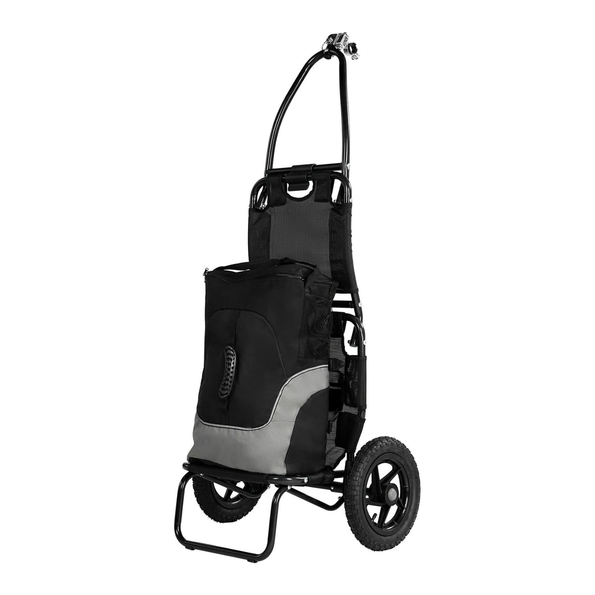 Carrello da traino Smart in nero usato come carrello a mano