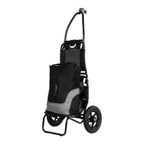 Carrello da traino Smart in nero usato come carrello a mano