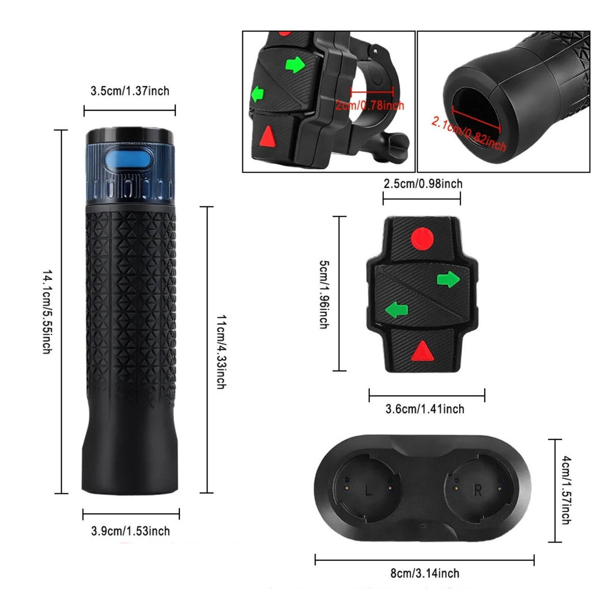 Manopole in gomma smart con indicatori Plus - Accessori - Wheelyshop