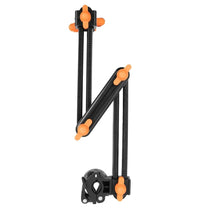Porta-ombrello smart con dettagli arancioni, vista frontale