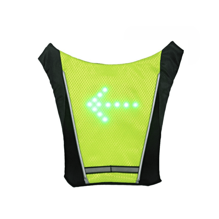 Gilet riflettente LED smart con freccia luminosa accesa