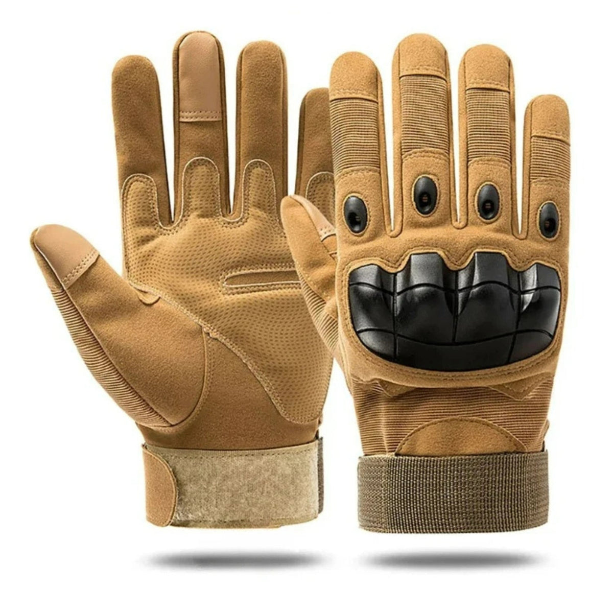 Guanti smart Military Edition in beige, entrambi i pezzi