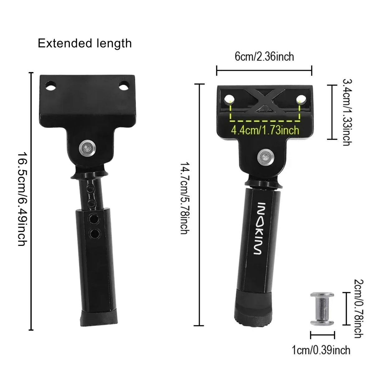 Dimensioni: cavalletto per INOKIM OX/OXO/QK4