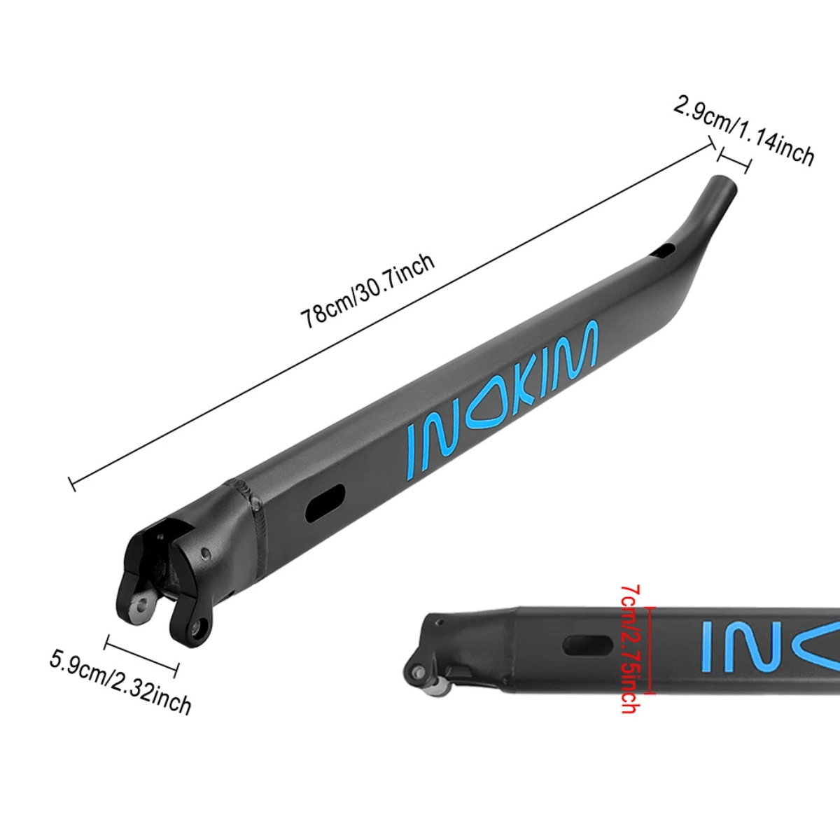 Dimensioni: piantone per INOKIM OX/OXO in blu