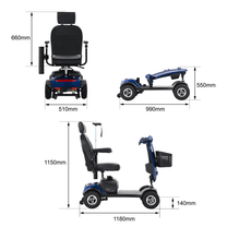 Disegno con le misure dello scooter per disabili Sweetrich Max Plus