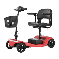 Scooter per disabili Sweetrich S2 visto di tre quarti in colore rosso