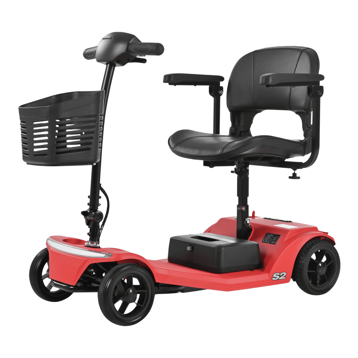 Scooter per disabili Sweetrich S2 visto di lato in colore rosso