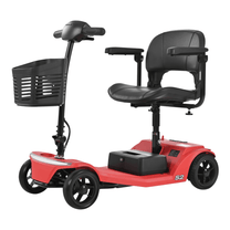 Scooter per disabili Sweetrich S2 visto di lato in colore rosso