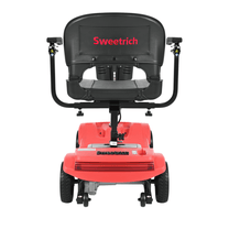 Scooter per disabili Sweetrich S2 visto da dietro in colore rosso