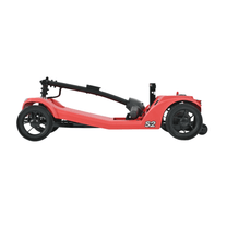 Scooter per disabili Sweetrich S2 piegato in colore rosso
