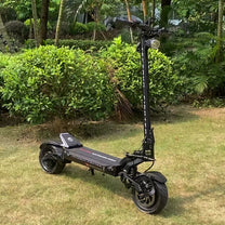 Monopattino elettrico TEVERUN FIGHTER ELEVEN+ V4 visto di tre quarti in un parco