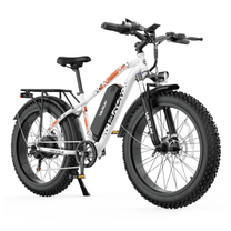 Fat bike elettrica VARUN M26-2 Plus vista di tre quarti dal lato opposto in colore bianco