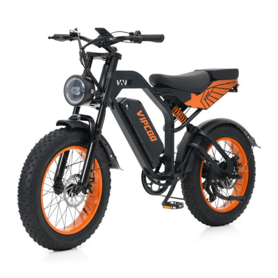 Fat bike elettrica VIPCOO VM6 vista di tre quarti