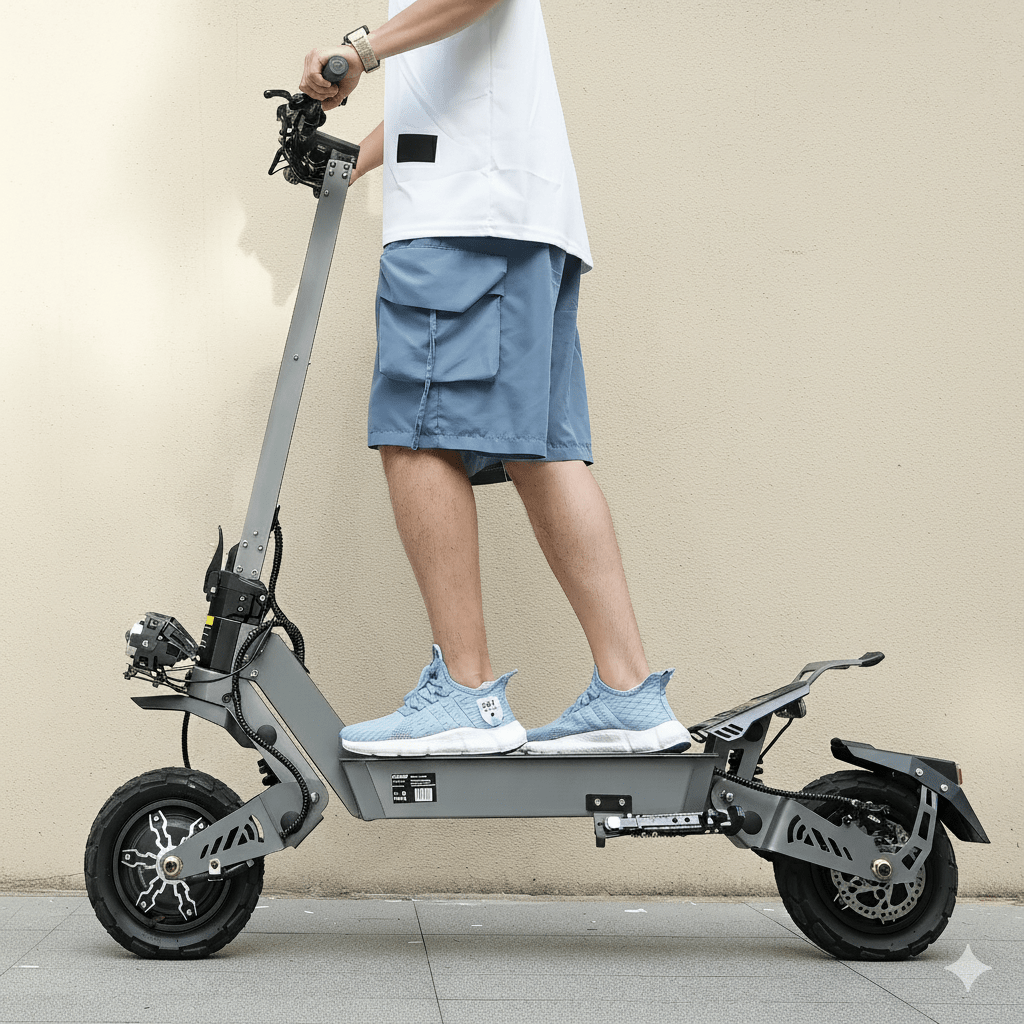 Persona in piedi con il monopattino elettrico VIPCOO VS9
