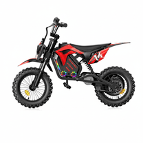 Moto da cross elettrica Wheely A14 vista di lato in colore rosso
