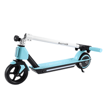 Monopattino elettrico per bambini Wheely Junior S2 piegato in colore azzurro