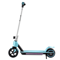 Monopattino elettrico per bambini Wheely Junior S2 visto di lato in colore azzurro