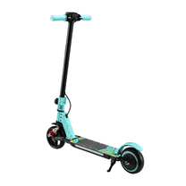 Monopattino elettrico per bambini Wheely Junior S5 visto di tre quarti in colore turchese