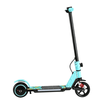 Monopattino elettrico per bambini Wheely Junior S5 visto dal lato opposto in colore turchese