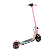 Monopattino elettrico per bambini Wheely Junior S5 visto di tre quarti in colore rosa