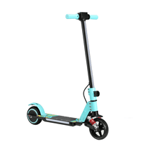 Monopattino elettrico per bambini Wheely Junior S5 visto di tre quarti in colore turchese