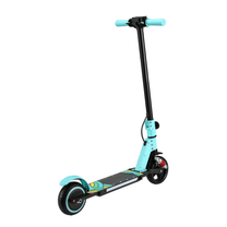 Monopattino elettrico per bambini Wheely Junior S5 visto di tre quarti in colore turchese