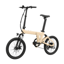 Bici elettrica pieghevole YANGOR H19 vista di lato in colore beige