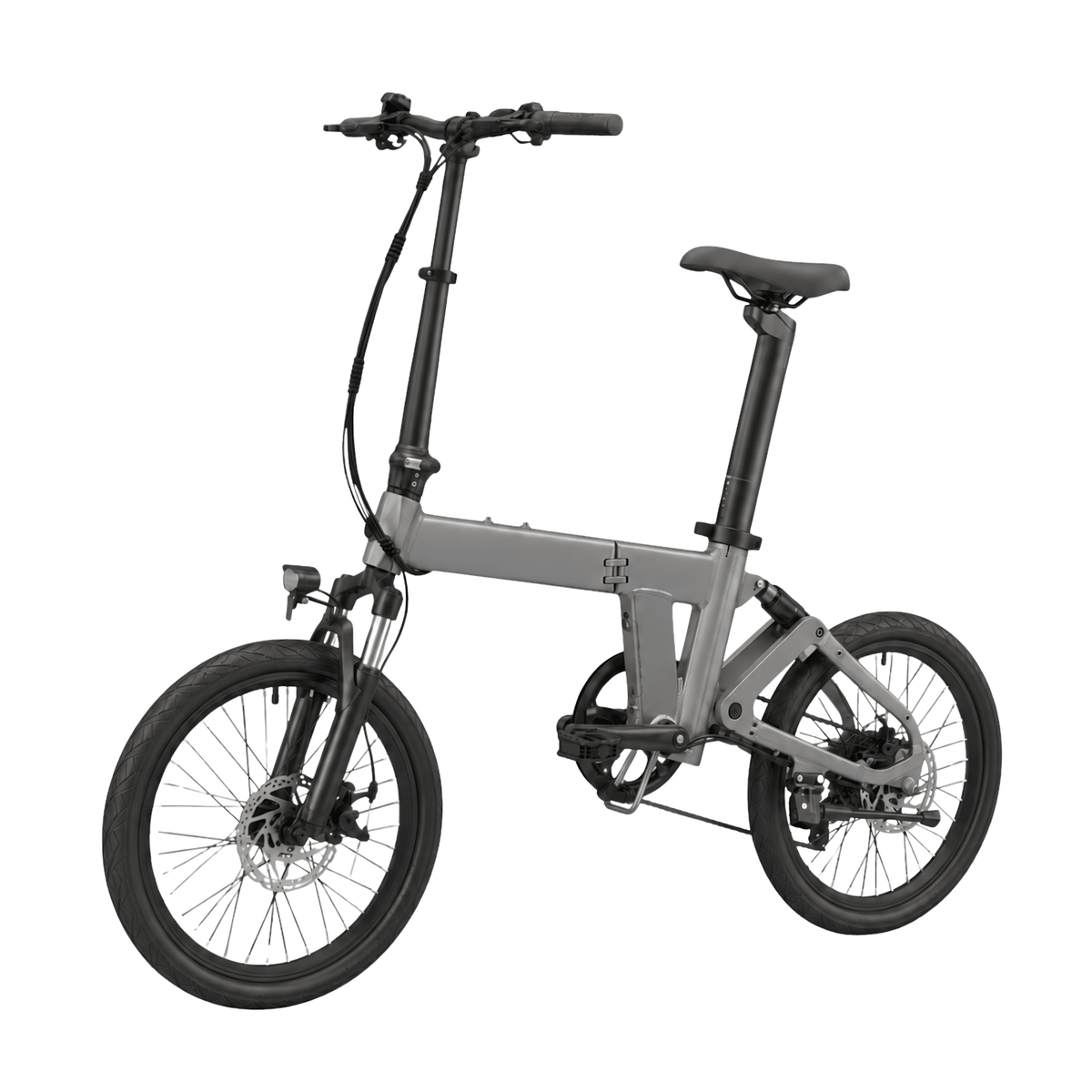 Bici elettrica pieghevole YANGOR H19 vista di lato in colore grigio