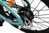 Motore nel mozzo della YANGOR H19 in colore azzurro