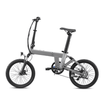 Bici elettrica pieghevole YANGOR H19 vista dal lato opposto in colore grigio