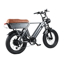 Fat bike elettrica YANGOR Y20 vista di tre quarti in colore grigio dal basso