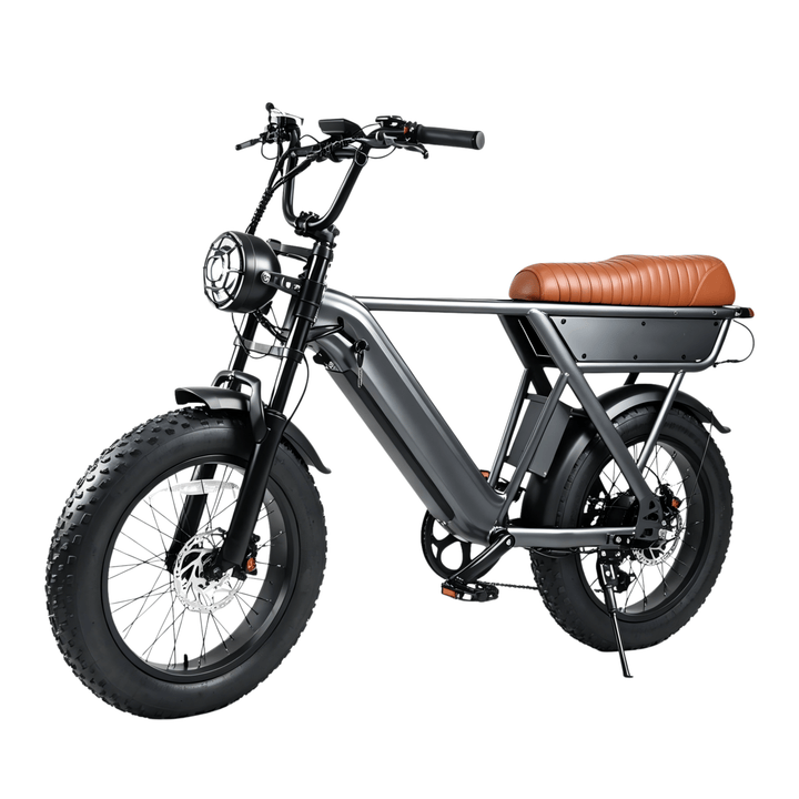 Fat bike elettrica YANGOR Y20 vista di tre quarti in colore grigio