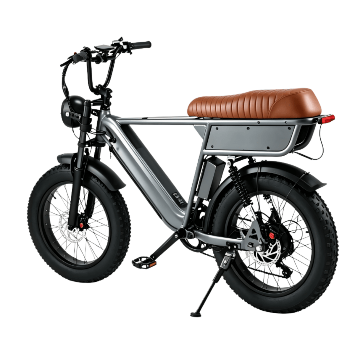 Fat bike elettrica YANGOR Y20 Plus vista di tre quarti dal lato opposto in colore grigio